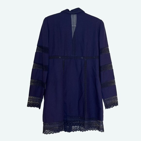 Chloé Women's Lace Detail Jacket & Dress Set Navy Blue 100%‎ Wool Size 42 - Picture 12 of 12